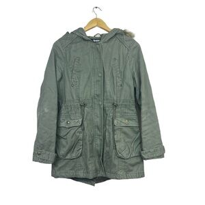 Hawke & Co. Outfitter Lined Parka Women’s Hoodie Coat Anorak Army Green Large